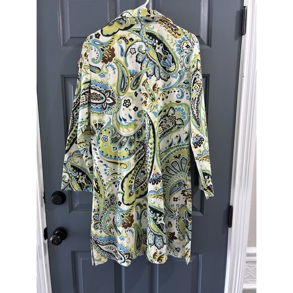 Vtg Charlotte Kellogg Jacket Tunic Palm Beach USA Paisley Button up Sz 16 - Picture 6 of 14